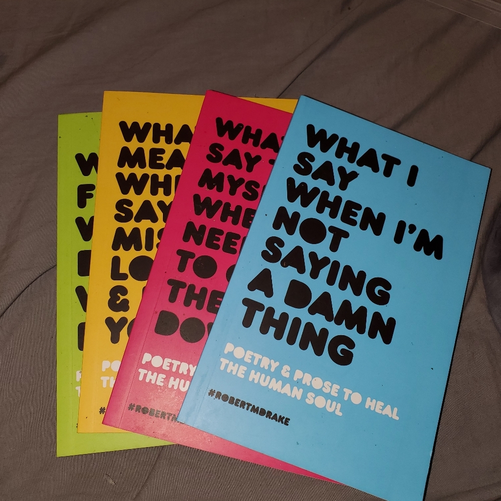 4 book poetry bundle by RM Drake